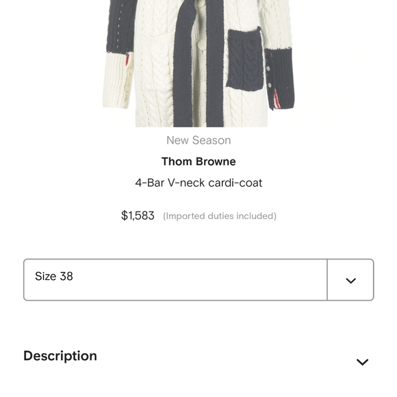 ❌❌SOLD❌❌2020 Thom Browne Long V neck Cardigan 38 - Picture 2 of 11